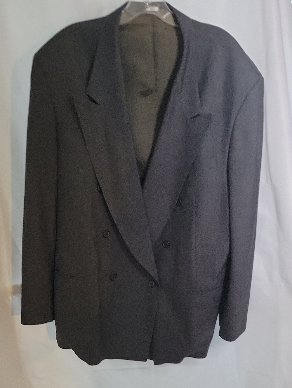 Men's Double-Breasted Black Blazer - Tailored Classic